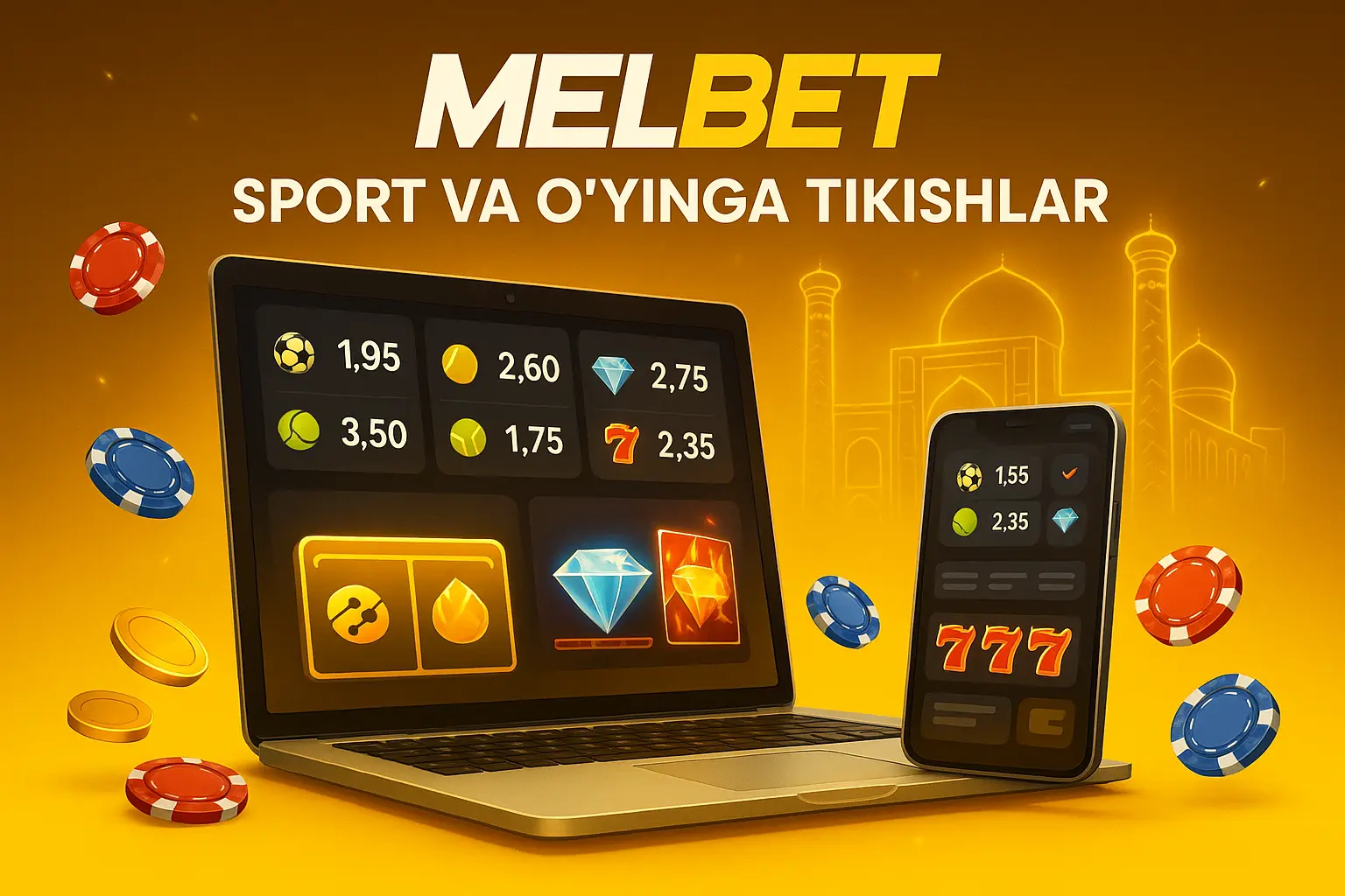 MelBet sport va o‘yinga tikishlar